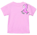Ribbon Checks Tee or LS, Lt.Pink (Infant, Toddler, Youth, Adult)