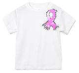 Ribbon Checks Tee or LS, White  (Infant, Toddler, Youth, Adult)