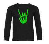 Rock On Glow Long Sleeve Shirt, Black (Infant, Toddler, Youth, Adult)