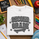 SECOND GRADE Composition SKATE Tee (Multiple Options)