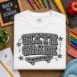 SIXTH GRADE Composition SKATE Tee (Multiple Options)