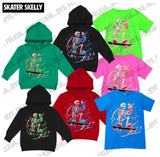 Skater Skelly, (Hoodies, Tees & Long Sleeves)