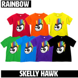 Rainbow Skelly Hawk Tees  (Baby, Kids, Adult)