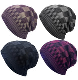 Mono Checks Beanie, Black (Medium/Large)