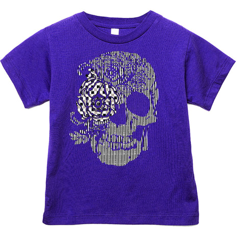 Mono Stripe Skull T, Purple (Infant, Toddler, Youth, Adult)