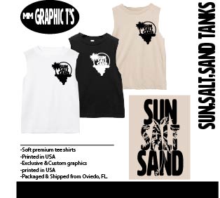 Sun,Salt,Sand Tanks, (Multiple Options)