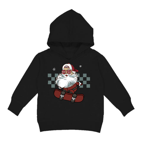 Santa Skater Hoodie, Black  (Toddler, Youth, Adult)