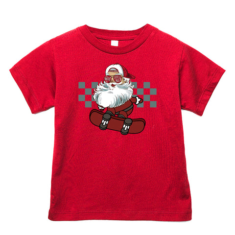Santa Skater Tee, Red (Infant, Toddler, Youth, Adult)