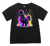 Neon Silkie Chicken Tee, Black  (Baby, Kids, Adult)