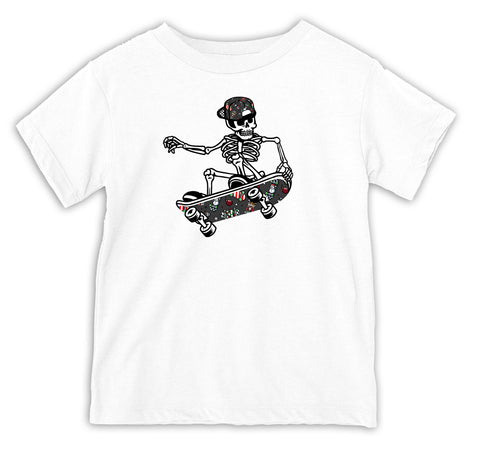 Skelly Xmas Skater Tee, White (Infant, Toddler, Youth, Adult)