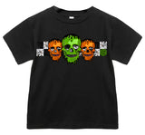 Spooky  Skulls Tee, Black  (Infant, Toddler, Youth, Adult)