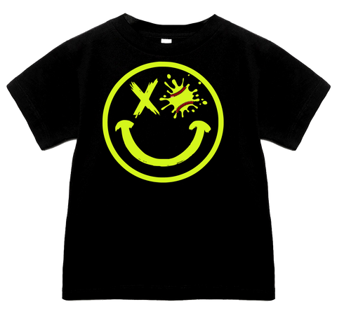 Softball Splat Smiley Tees (Multiple Colors)