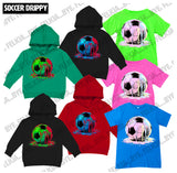 Soccer Drippy (Hoodies, Tees & Long Sleeves)