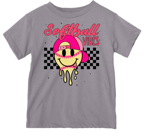 Softball Vibes Checks Tees (Multiple Colors)