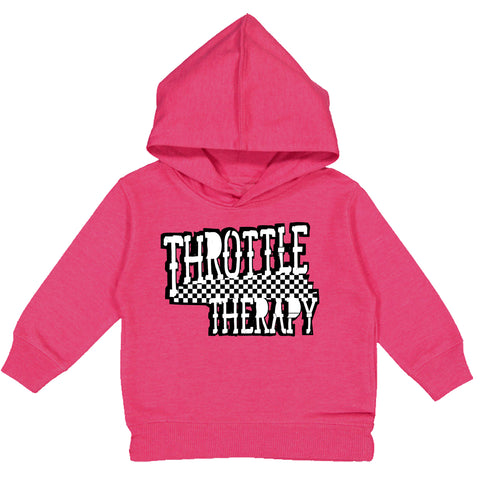 Throttle Therapy Hoodie, Hot Pink (Toddler, Youth, Adult)