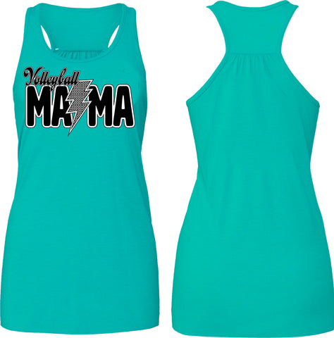 Volleyball Bolt Mama Tank, (Multiple Colors)
