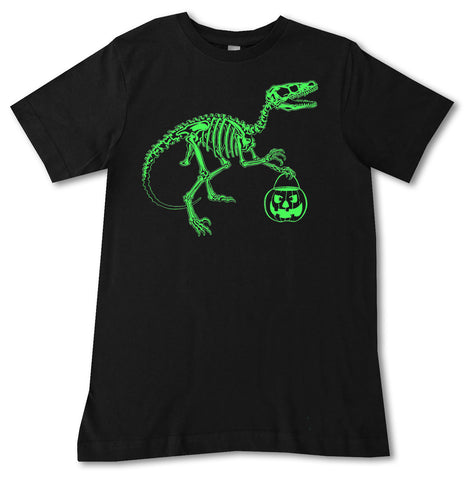 Velociraptor Bones Tee or LS Shirt, Black (Infant, Toddler, Youth, Adult)