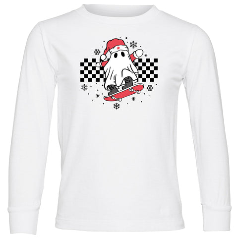 XMAS Ghost LS Shirt, White (Infant, Toddler, Youth, Adult)