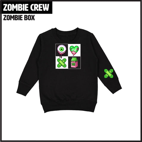 Zombie BOX Crew Sweatshirt, Black
