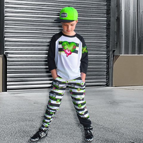 Zombie HEART Raglans, (Multiple Options)