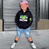 Zombie HEART STRIPE Hoodies, Black