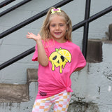 *Lemon Drip Tee, Hot PInk (Infant, Toddler, Youth, Adult)