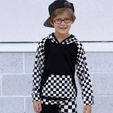 (BAMBOO) Black/Checkerboard RYDER Hoodie
