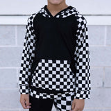 (BAMBOO) Black/Checkerboard RYDER Hoodie
