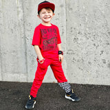 MTO-Kyson Joggers, Red/Checkerboard