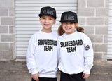 *SKATEBOARD Team Fleece CREW Set, W/B  (Toddler,Youth, Adult)