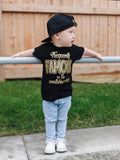 Frequently Famous Tee, Black- ( Infant, Toddler, Youth)