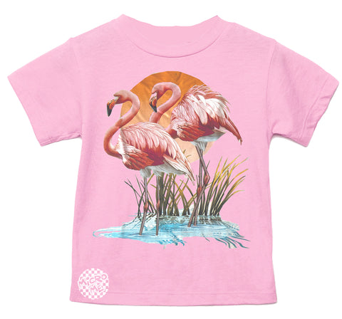 2 FLAMINGOS Tee ,Lt.Pink  (Infant, Toddler, Youth, Adult)