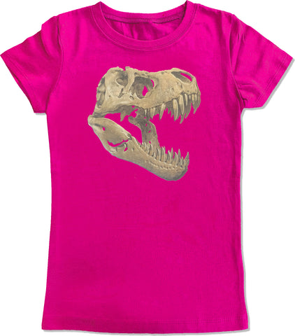 3-D Dino GIRLS Fitted Tee, Hot Pink (Youth, Adult)