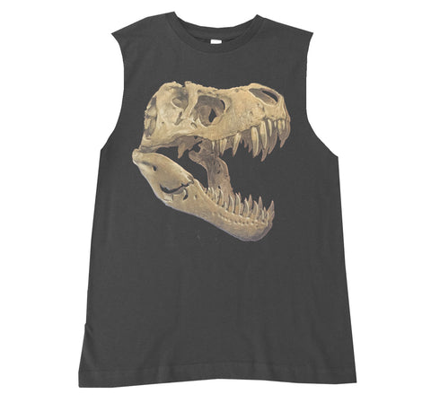 3D Dino Muscle Tank, Charcoal (Infant, Toddler, Youth, Adult)
