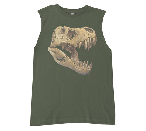 3D Dino Muscle Tank, Military (Infant, Toddler, Youth, Adult)