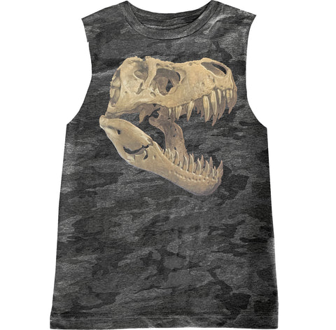 3D Dino Muscle Tank, Smoke Camo (Infant, Toddler, Youth, Adult)