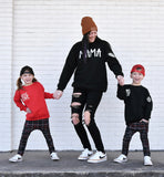 *MAMA's Boy Crew Sweatshirt, Black (Toddler, Youth, Adult)