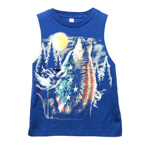 4th Howler Muscle Tank, Royal (Toddler, Youth, Adult)