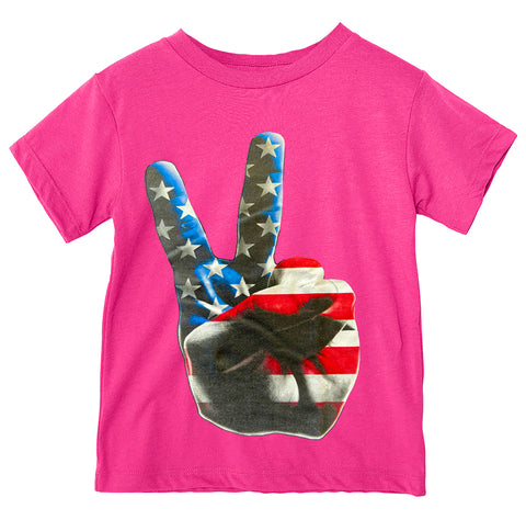Peace Tee, Hot Pink (Toddler, Youth, Adult)