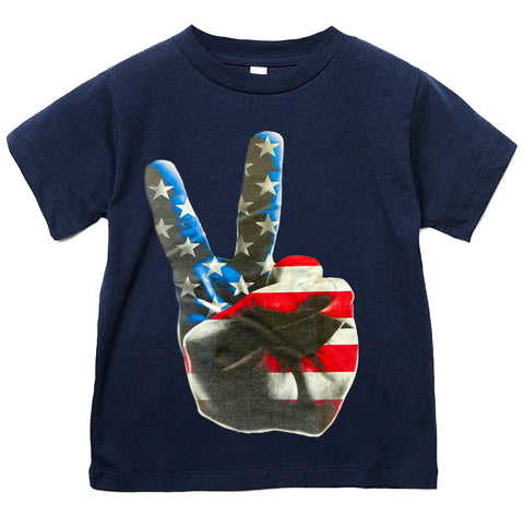 Peace Tee, Navy (Toddler, Youth, Adult)