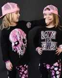 Valentine Drip Skull  LS Shirt, Black (Infant, Toddler, Youth)