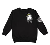 *Pocket Ghost Sweatshirt, Black (Toddler, Youth)