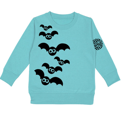 Bats Sweatshirt, Saltwater  (Toddler, Youth)