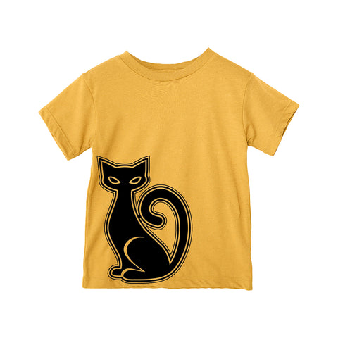 Black Cat Tee, Gold  (Infant, Toddler, Youth, Adult)