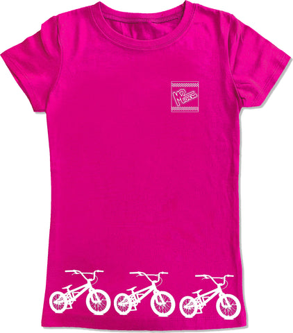 BMX Track Fitted Tee,Hot Pink- (6M-Youth XL)