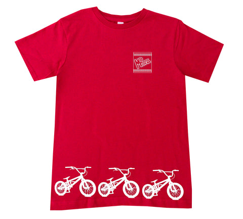 BMX Track Tee OR Muscle Tank, Red- (6M-Youth XL)