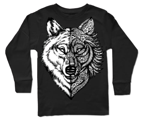 BW Wolf LS, Black (Infant, Toddler, Youth)