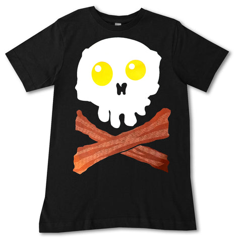 Bacon Skull Tee, Black   (Infant, Toddler, Youth, Adult)