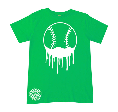 Baseball Drip Tee, Green (Infant, Toddler, Youth, Adult)