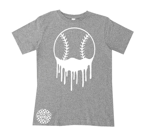 Baseball Drip Tee, Heather (Infant, Toddler, Youth, Adult)